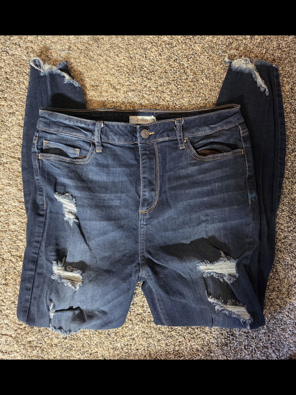 Cello Distressed High-Waisted Jeggings